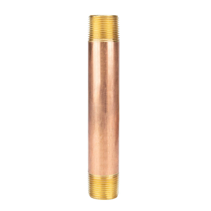 3/4 in. x 6 in. Red Brass Pipe — PIPE DECOR