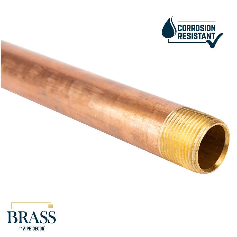3/4 in. x 6 in. Red Brass Pipe