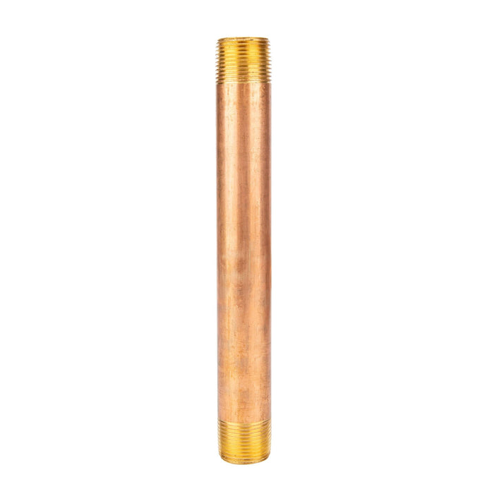3/4 in. x 8 in. Red Brass Pipe — PIPE DECOR