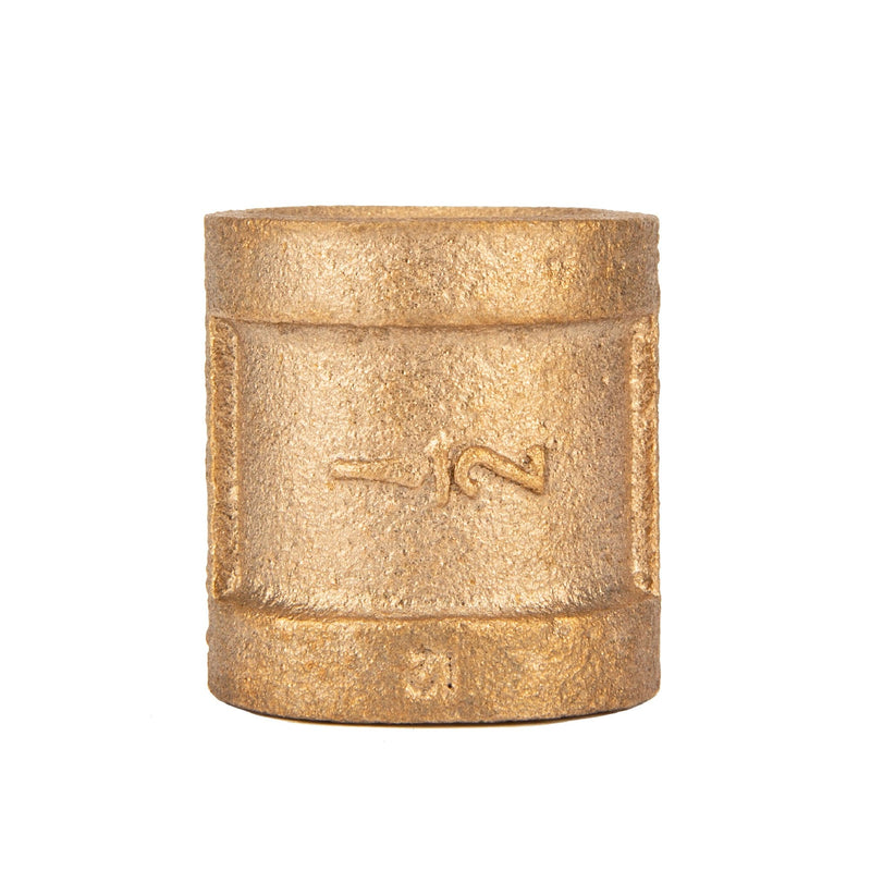 Acoplamiento de latón rojo de 1/2 pulg.