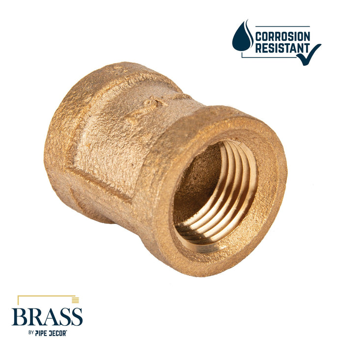 1/2 in. Red Brass Coupling