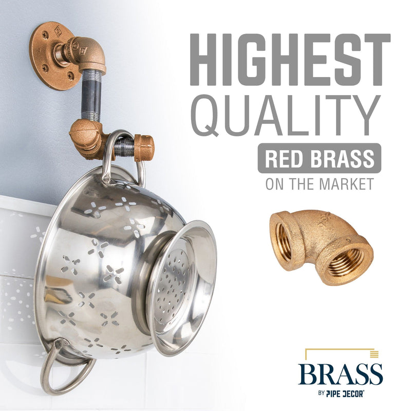 1/2 in. Red Brass 90 Degree Elbow