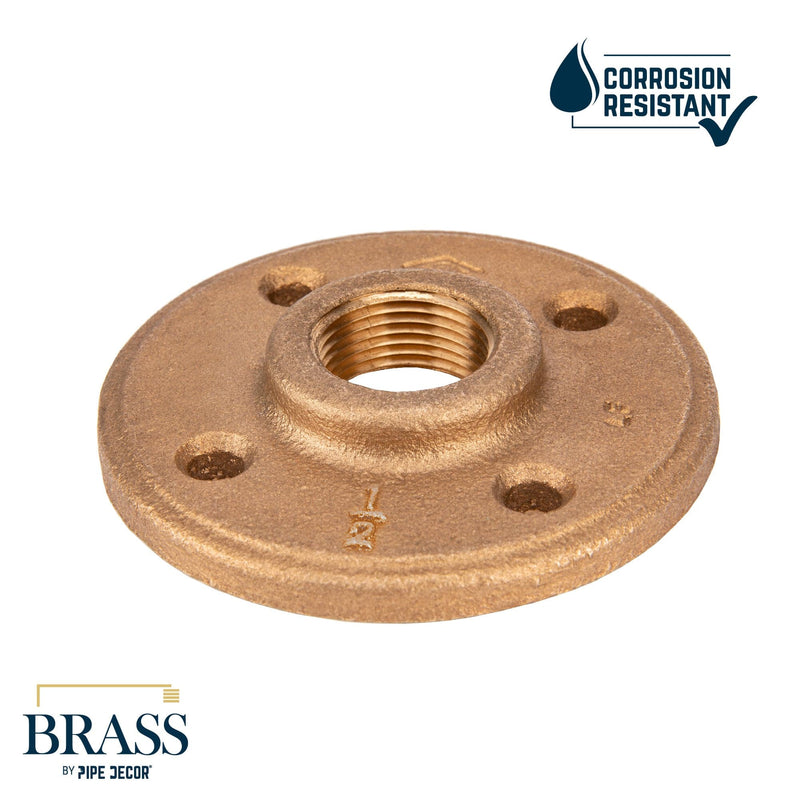 1/2 in. Red Brass Flange