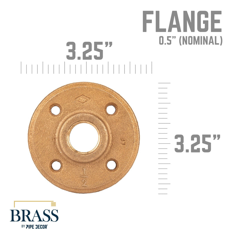 1/2 in. Red Brass Flange