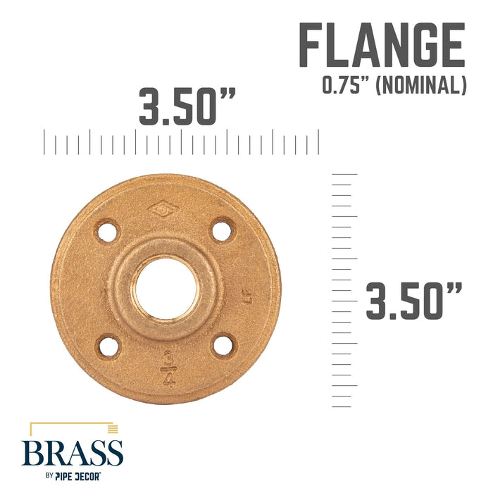 3/4 in. Red Brass Flange