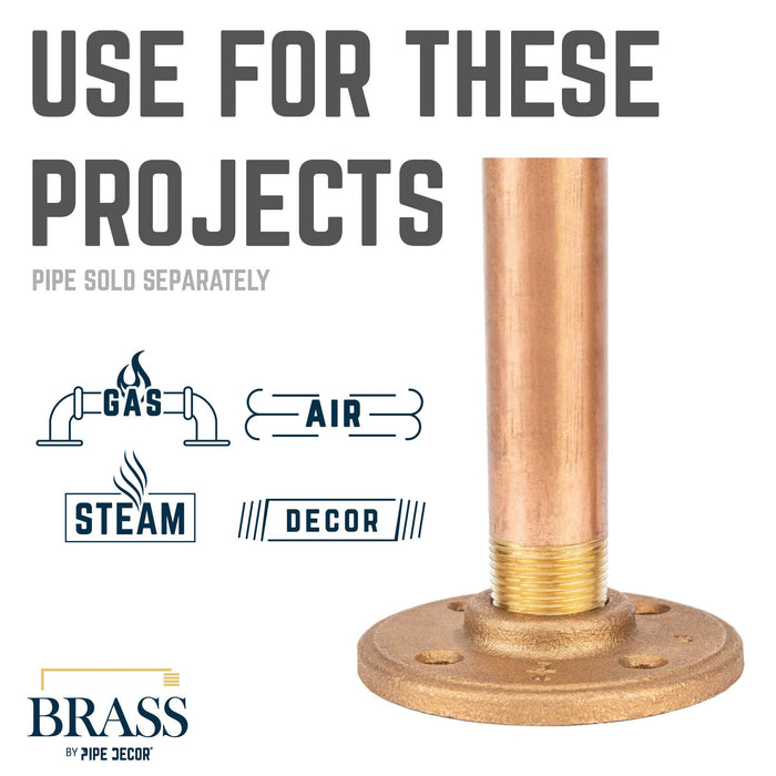 3/4 in. Red Brass Flange — PIPE DECOR