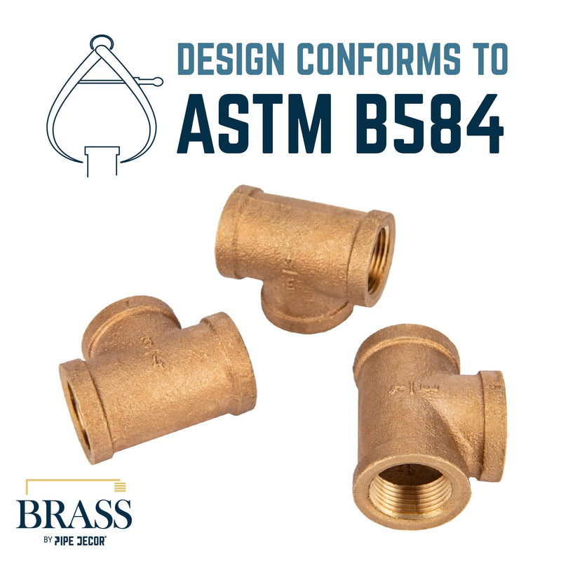 3/4 in. Red Brass Tee