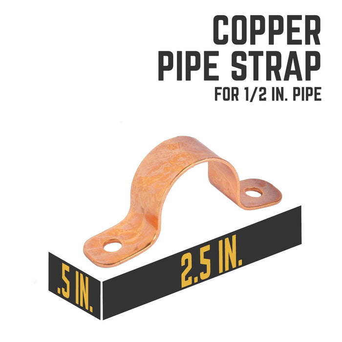 Copper Pipe Strap for 1/2 in. Pipe - Pipe Decor