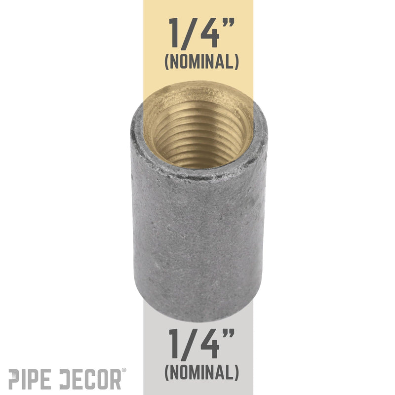 Acoplamiento Merchant negro de 1/4 pulg.