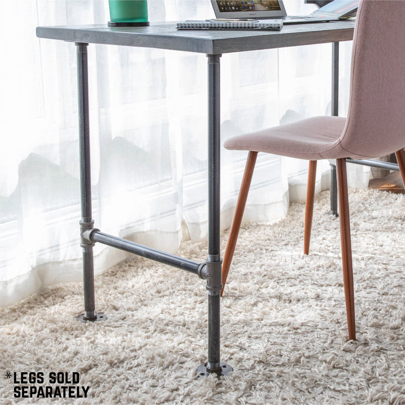 Bureau RESTORE en bois massif gris Riverstone