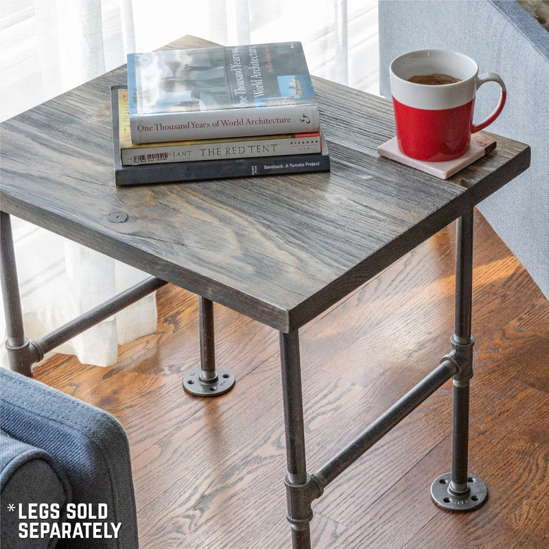 RESTORE Boulder Black Solid Wood End Tabletop