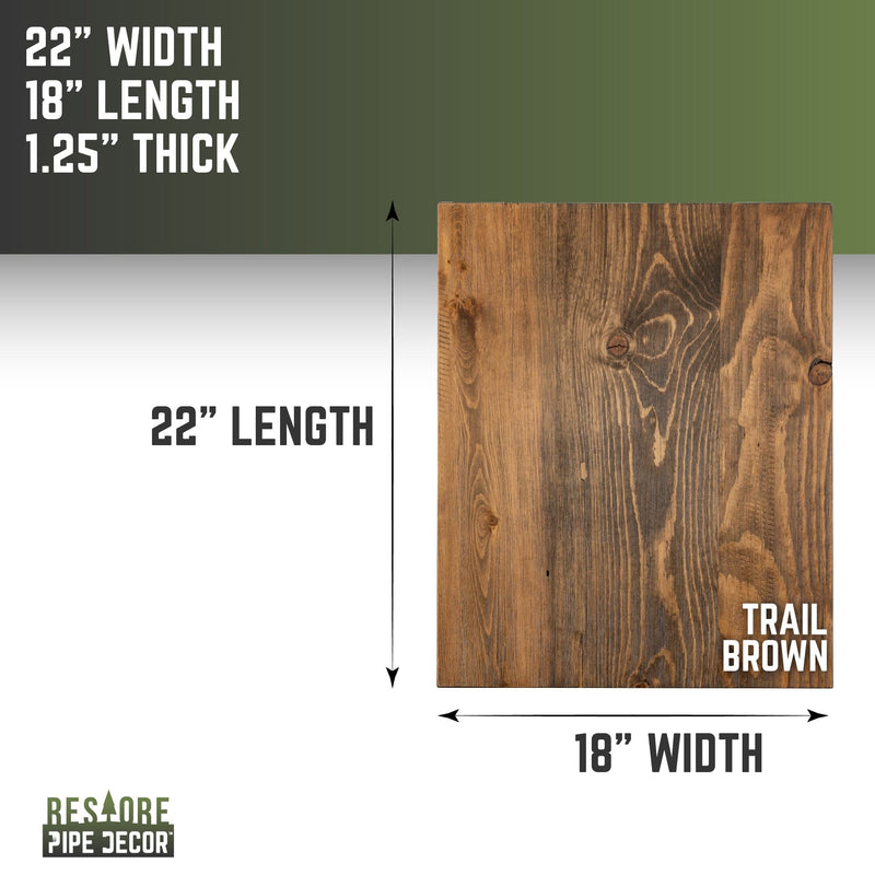 RESTORE Trail Brown Solid Wood End Tabletop
