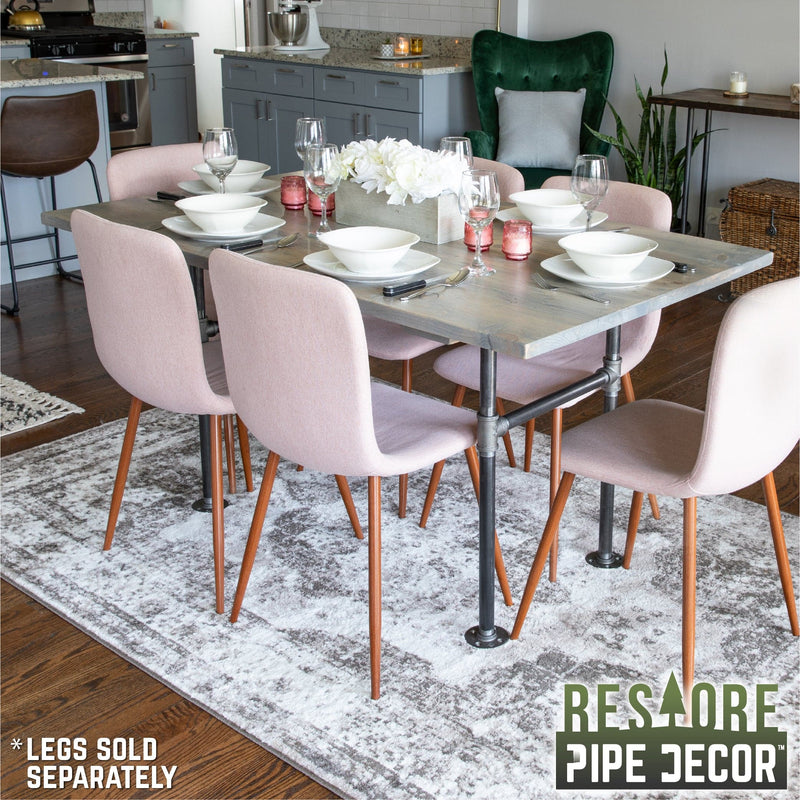 RESTORE Plateau de table à manger en bois massif gris Riverstone