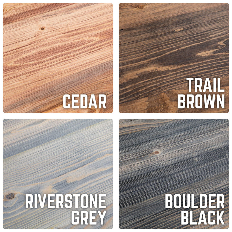 RESTORE Plateau de table à manger en bois massif gris Riverstone