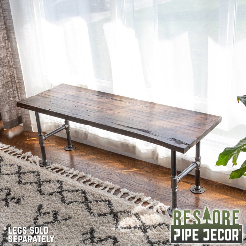 Console RESTORE Trail Brown en bois massif avec bords naturels