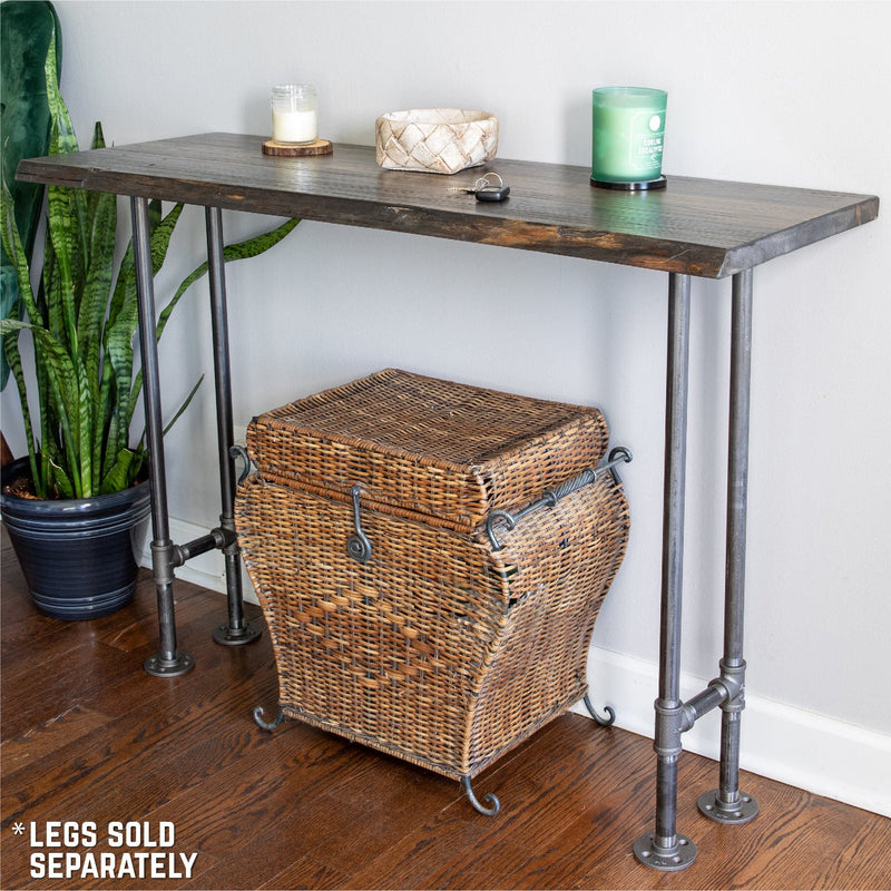 Console RESTORE Trail Brown en bois massif avec bords naturels