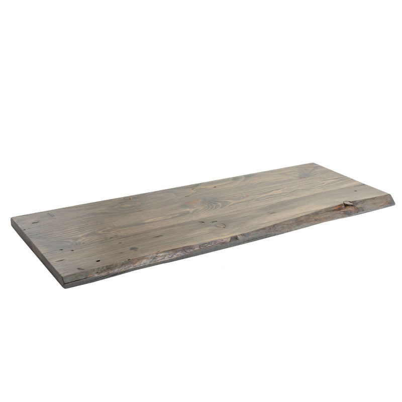 Console RESTORE Riverstone Grey en bois massif avec bords naturels