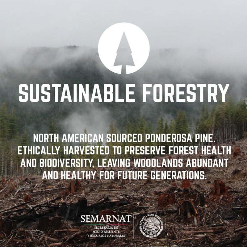 Console RESTORE Riverstone Grey en bois massif avec bords naturels