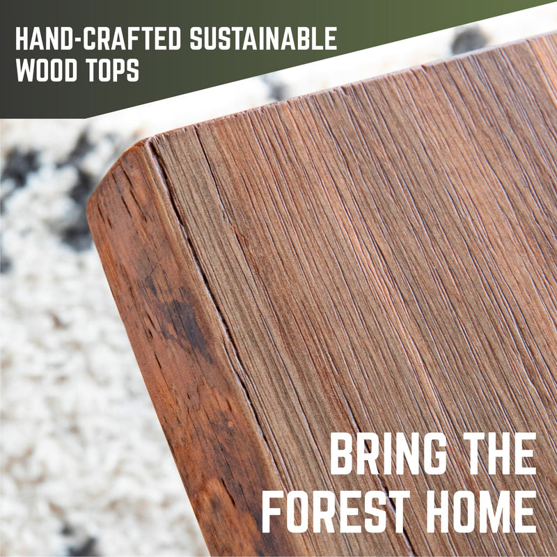 Console RESTORE Sunset Cedar en bois massif à bords naturels