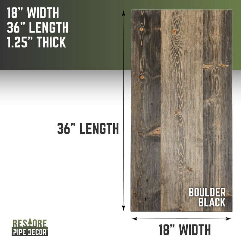 RESTORE Boulder Black Solid Wood Coffee Tabletop