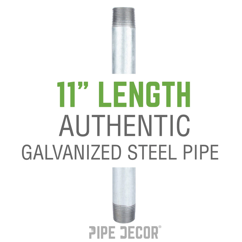 Tubo galvanizado de 1 1/2 pulg. x 11 pulg.