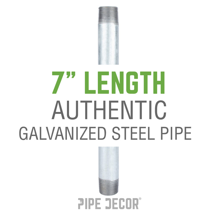 1 1/2 in. x 7 in. Galvanized Pipe
