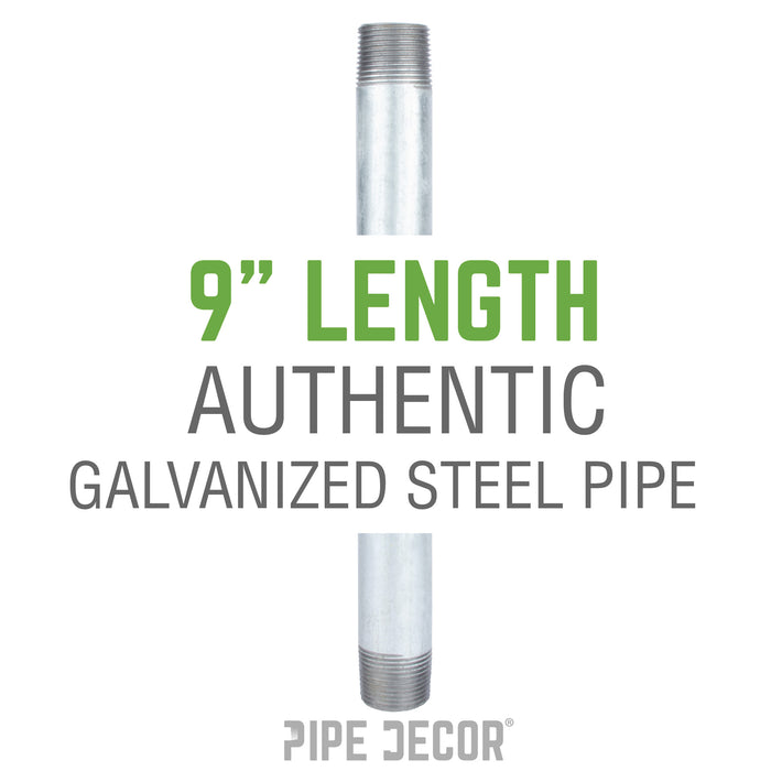 1 1/2 in. x 9 in. Galvanized Pipe