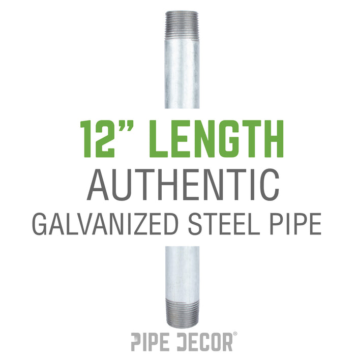 1/2 in. x 12 in. Galvanized Steel Nipple