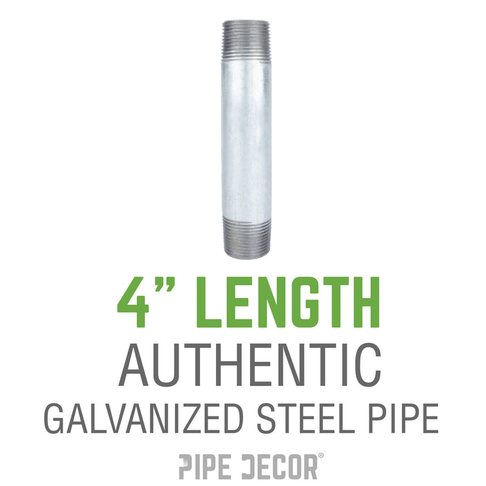1/4 in. x 4 in. Galvanized Pipe