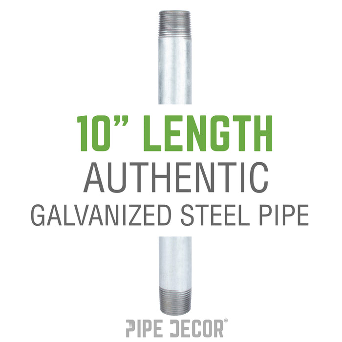 1 in. x 10 in. Galvanized Steel Nipple
