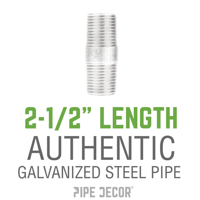 1 in. x 2 1/2 in. Galvanized Steel Nipple