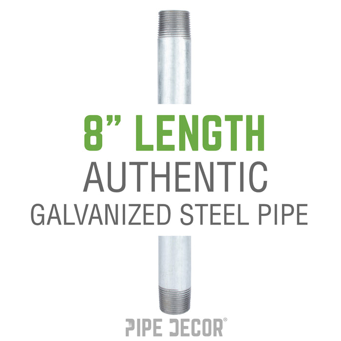 1 in. x 8 in. Galvanized Steel Nipple