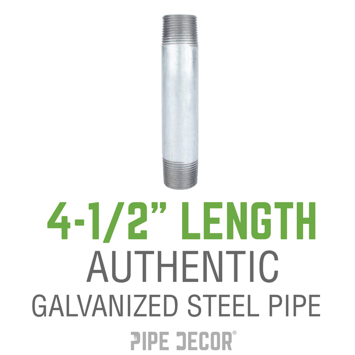 2 in. x 4 1/2 in. Galvanized Pipe