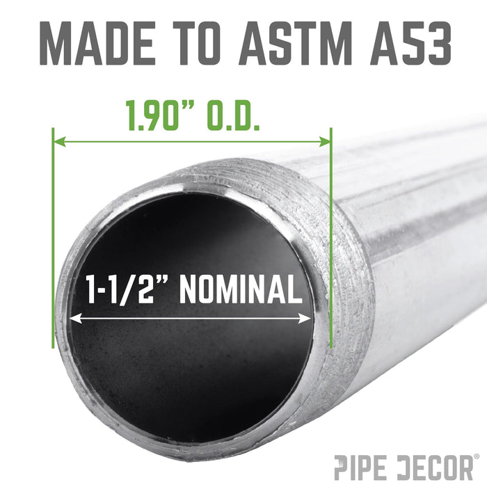 1 1/2 in. x 30 in. Galvanized Pipe