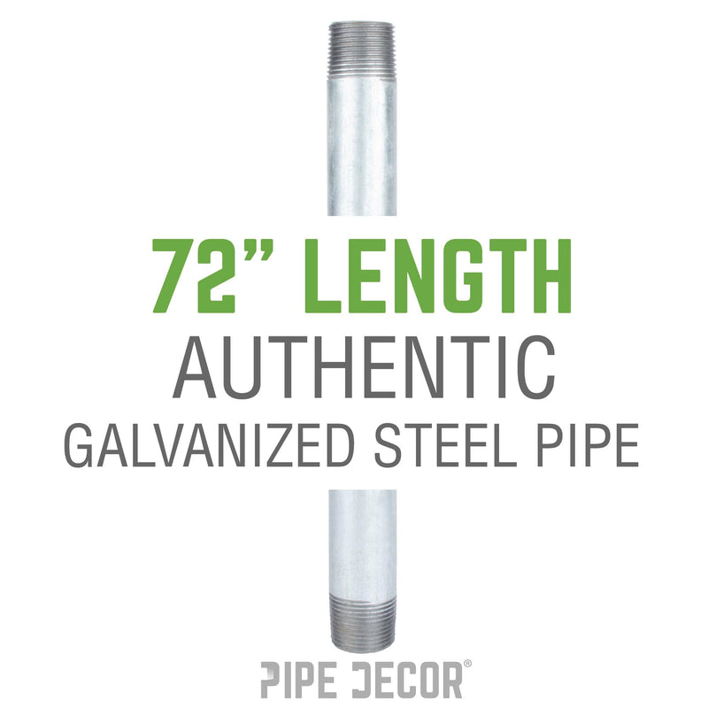 Tubo de acero galvanizado de 1/2 pulg. x 72 pulg.