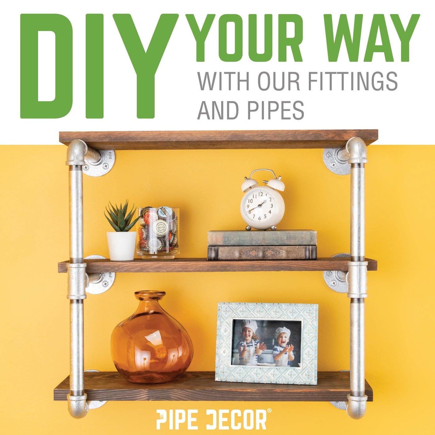 1 in. x 72 in. Galvanized Steel Pipe — PIPE DECOR