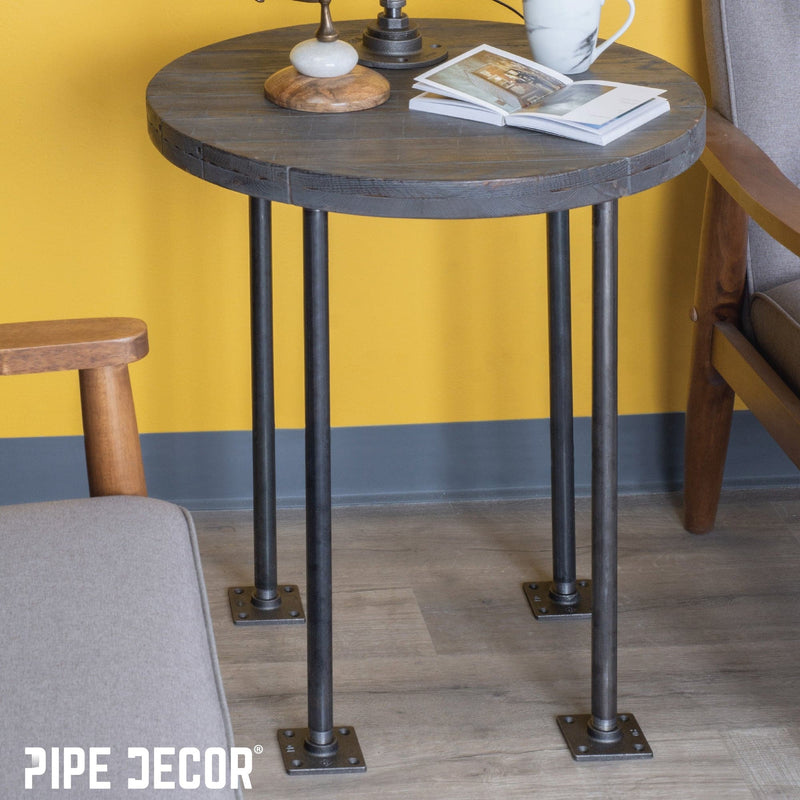 1/2 in. Black Square Floor Flange