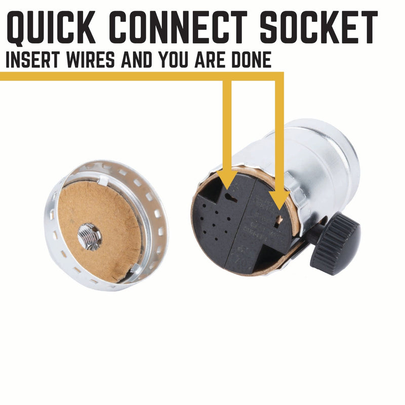 Swag kit with dimmable knob and quick connect - Pipe Decor